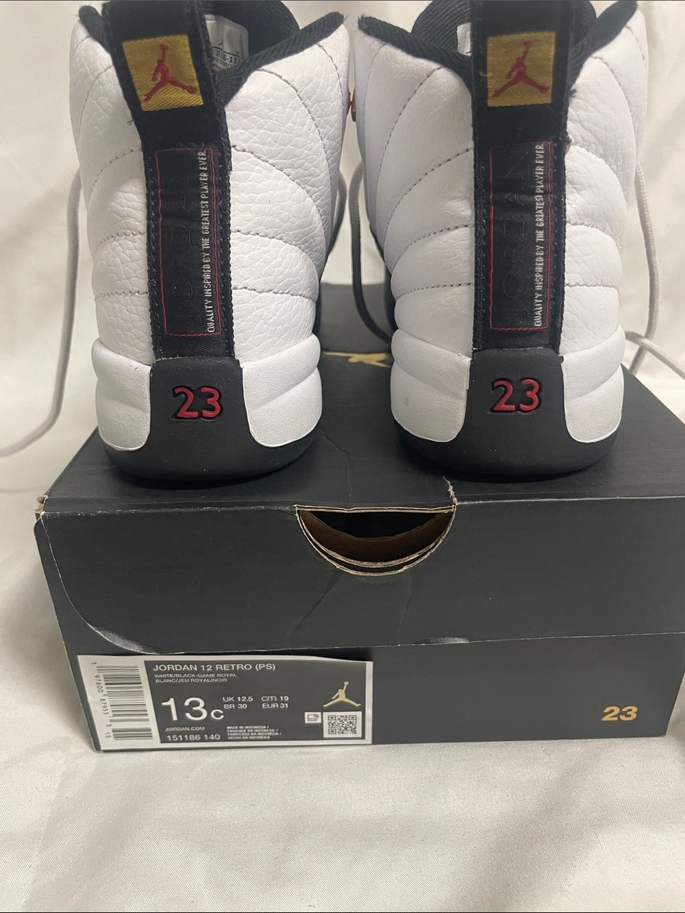Jordan White and Black Toddler Basketball Sneakers - Picture 4 of 6